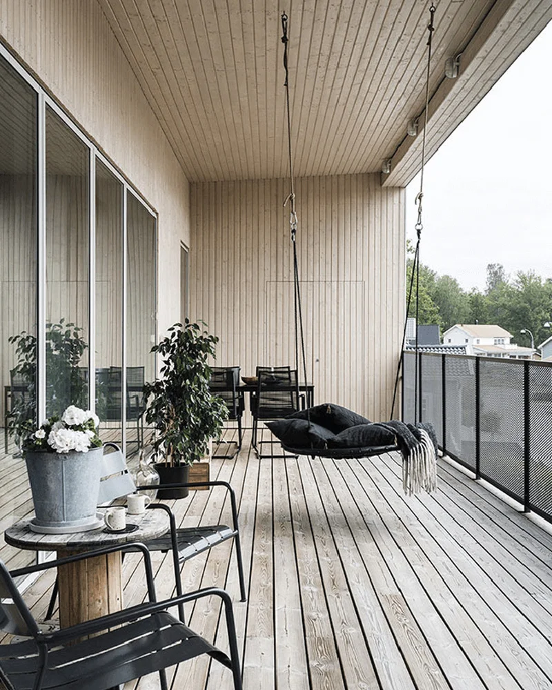 deco balcon zen noir bois