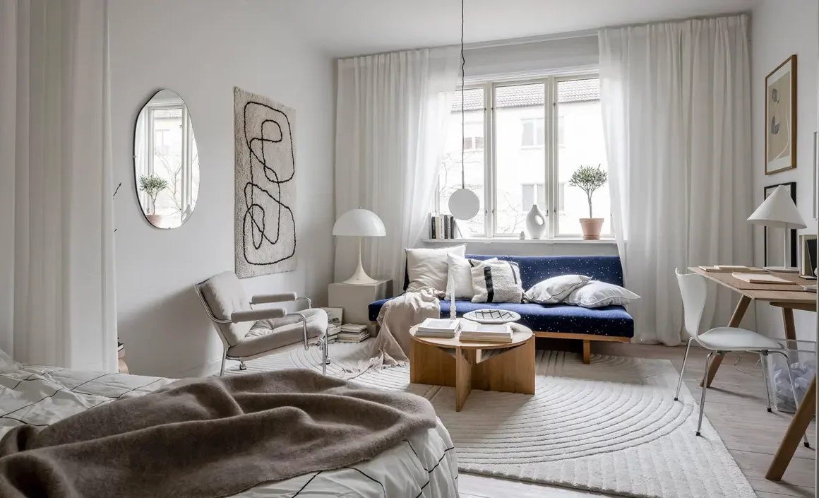 deco appartement moderne bleu