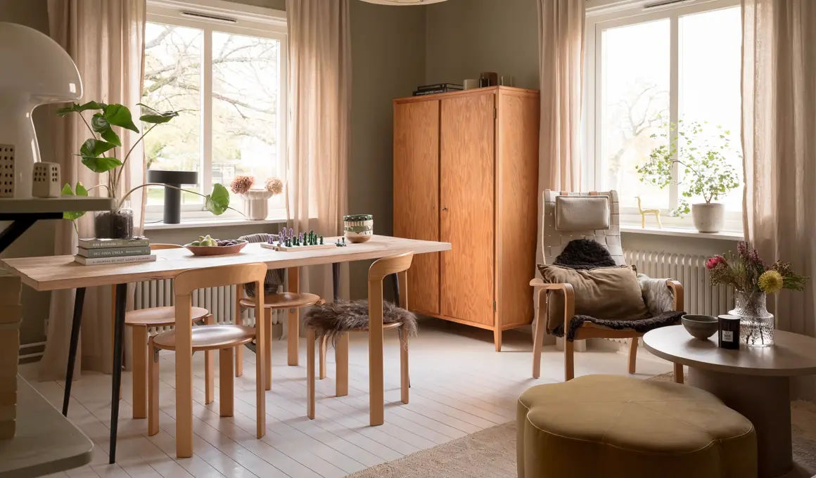 deco appartement naturel vert kaki