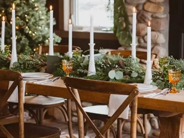 deco table noel bois