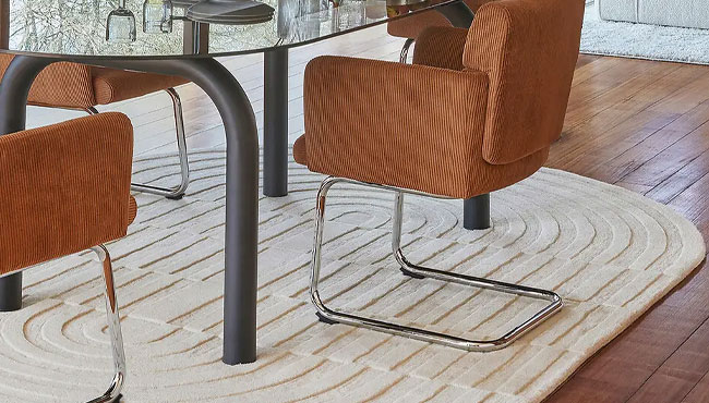tapis motifs arrondis