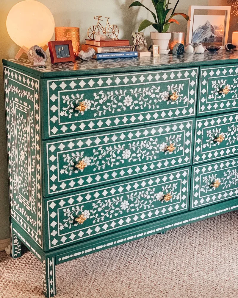 commode tarva motifs ikea hack