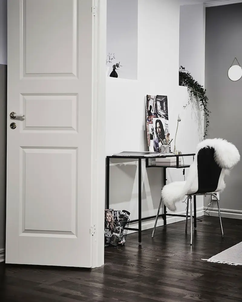 deco appartement chic gris bureau