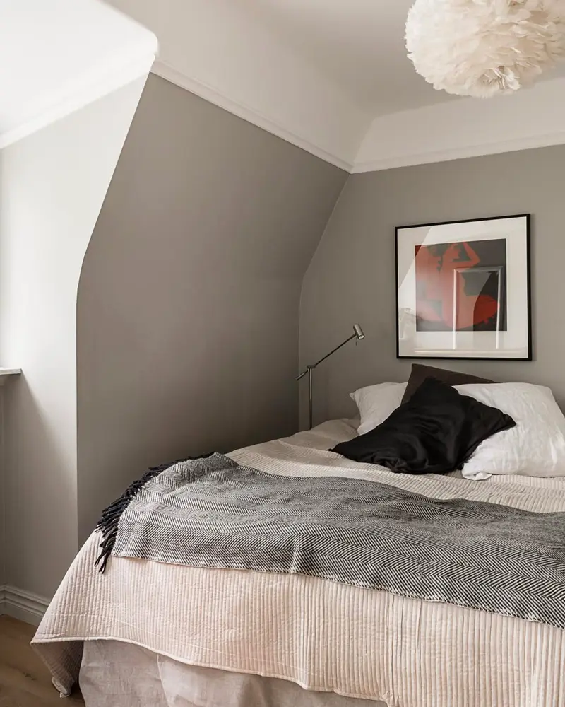 deco chambre scandinave moderne gris