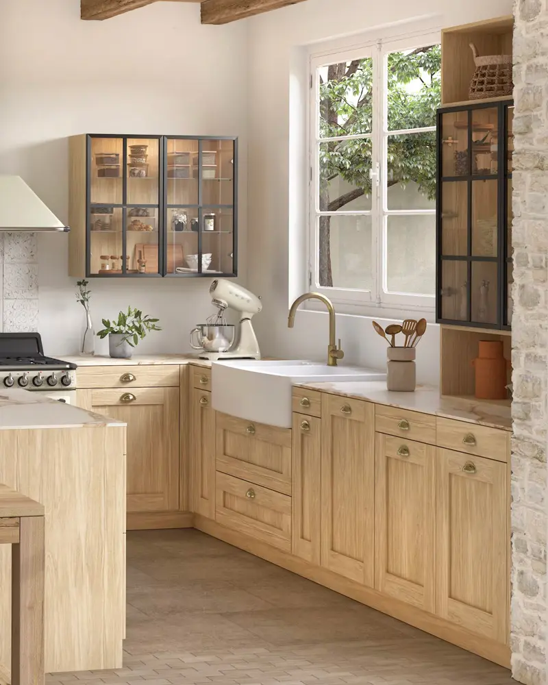 deco cuisine campagne bois blanc