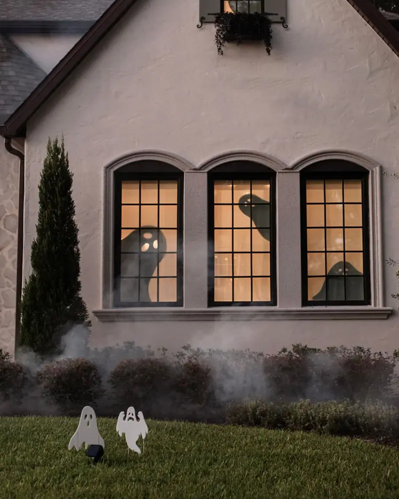 ombre fantome diy deco fenetre halloween