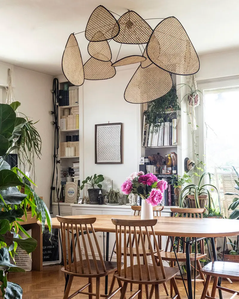 suspension cannage deco salle a manger