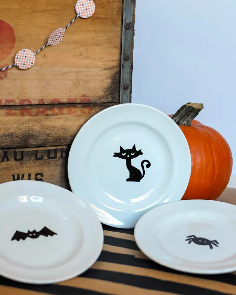 assiette halloween minimaliste diy
