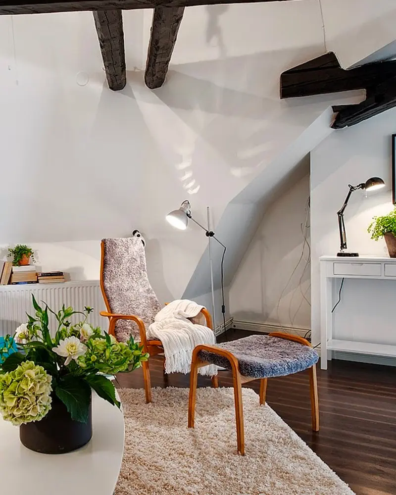 deco appartement vintage scandinave salon