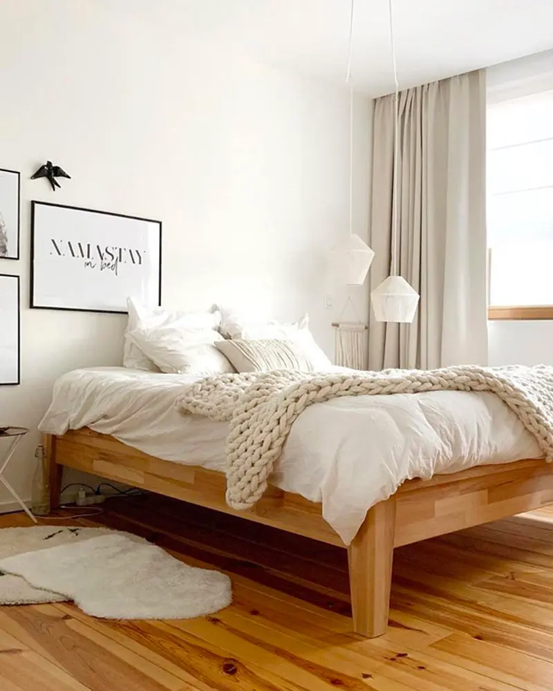 deco chambre beige bois