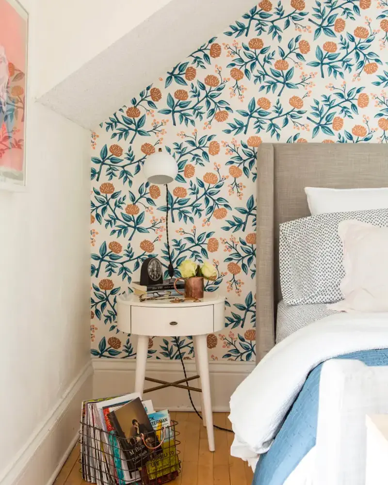 deco chambre papier peint floral