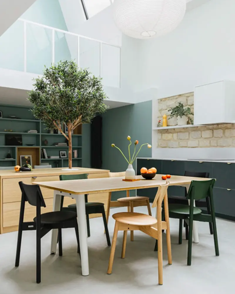 deco salle a manger nature minimaliste moderne