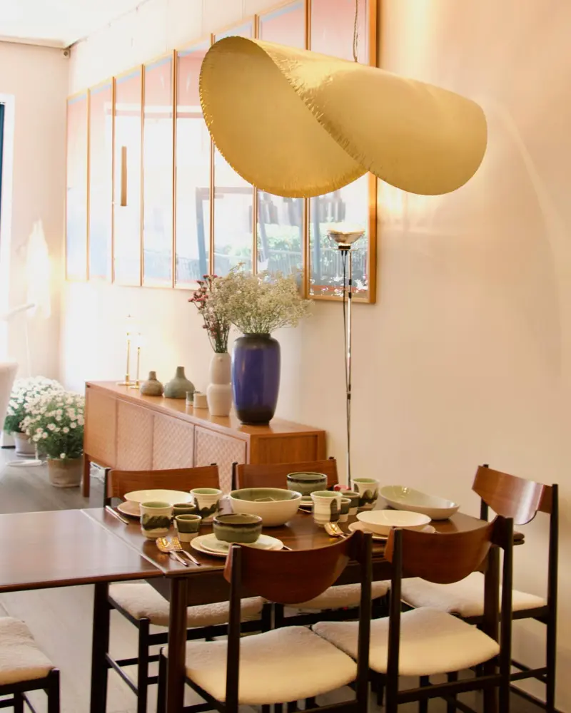 deco salle a manger vintage suspension brass 96