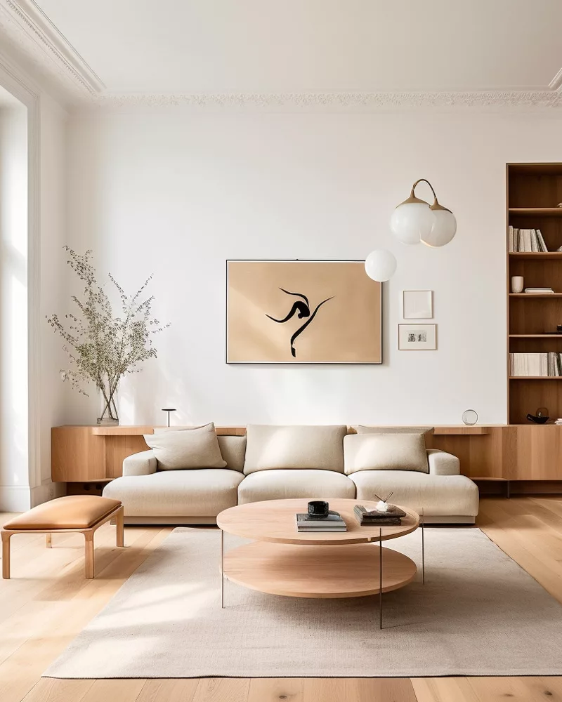 deco salon minimaliste bois