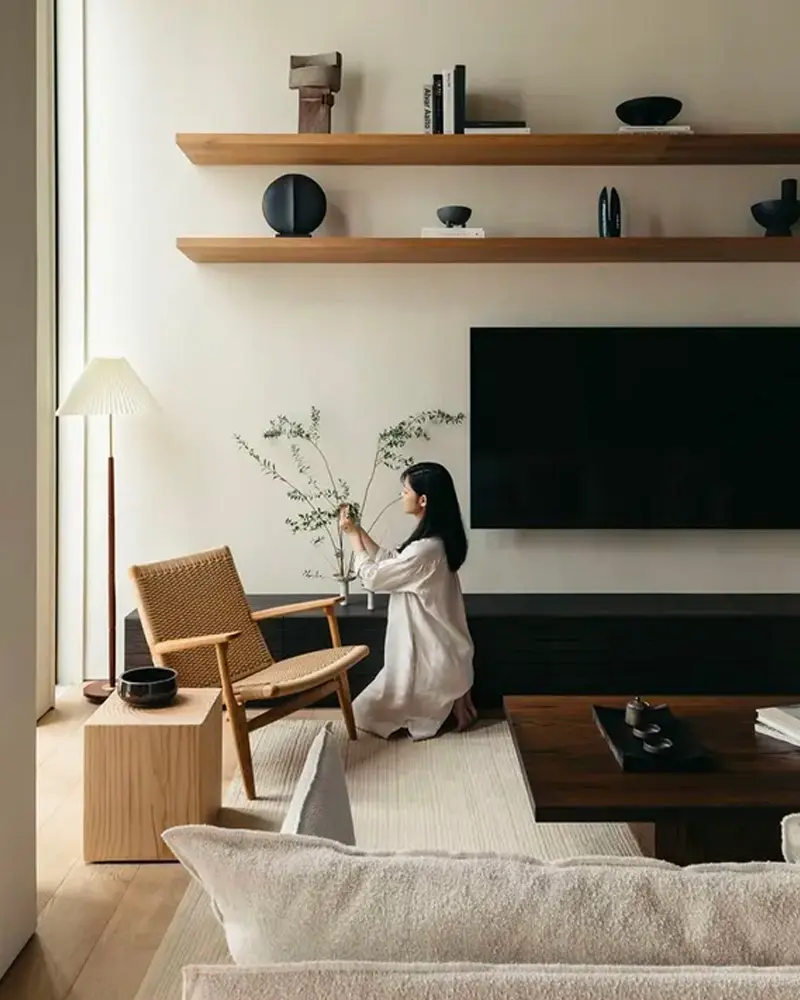 deco salon zen japandi