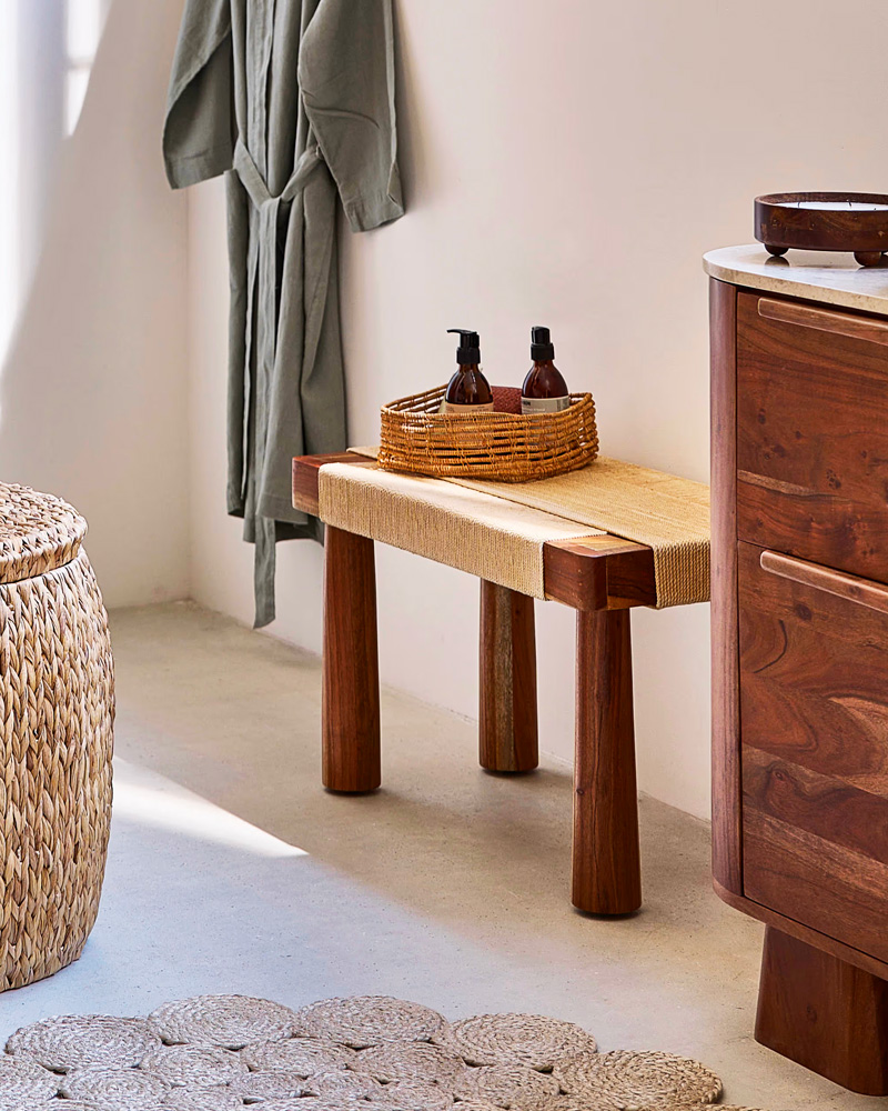 tabouret corde bois