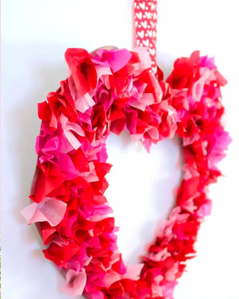 couronne coeur papier diy saint valentin