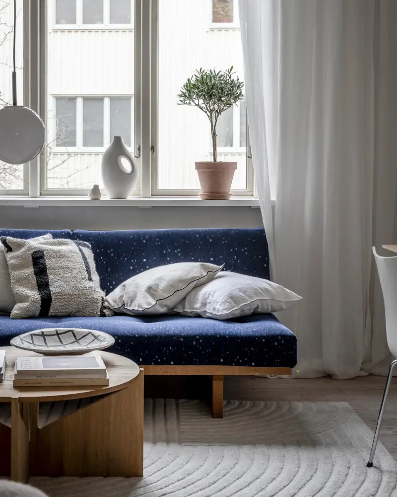 deco appartement moderne bleu salon