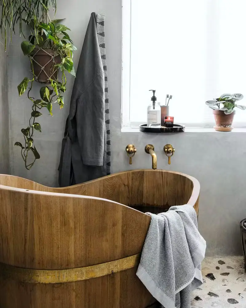 deco salle de bain beton bois