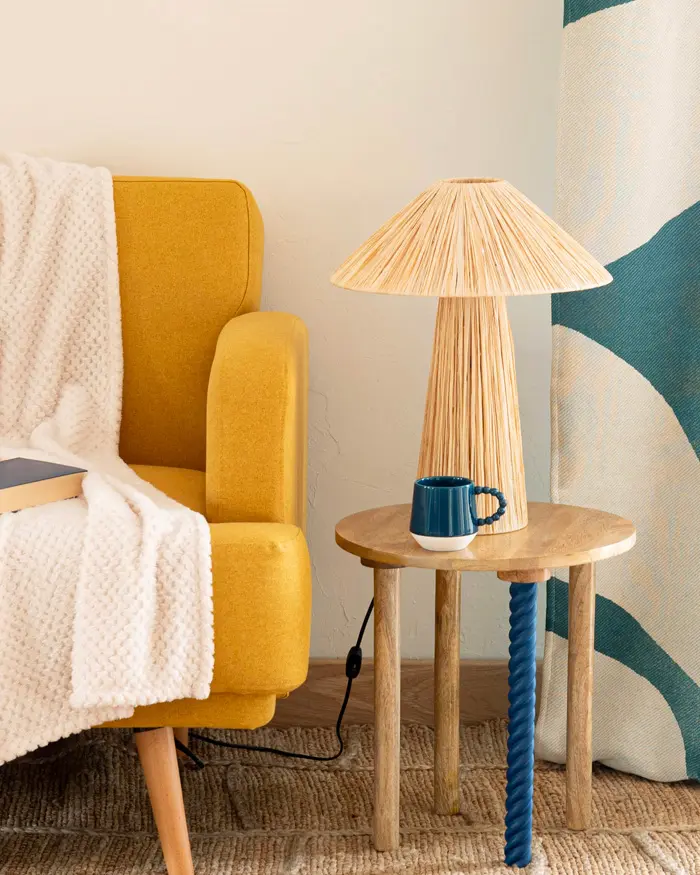 grande lampe raphia