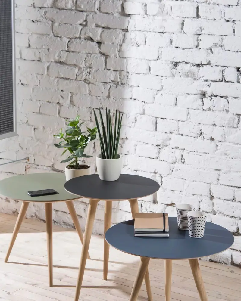 table appoint bleu canard bois