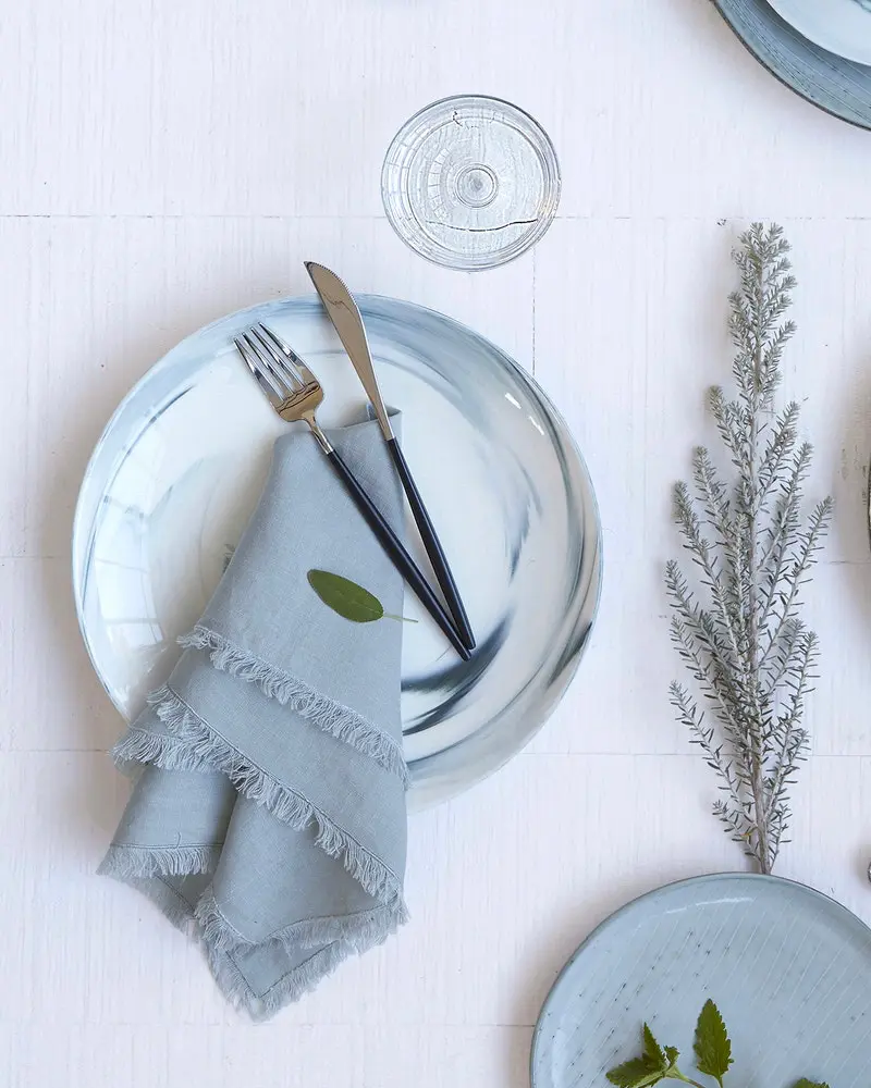 assiette imitation marbre
