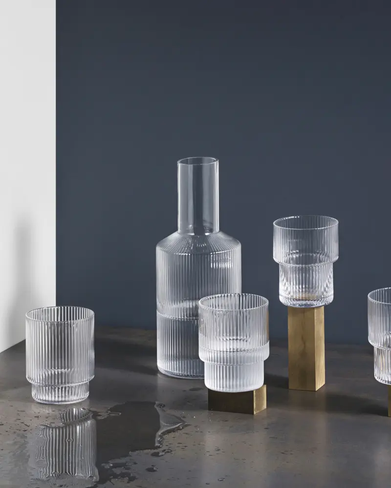 carafe verre strie