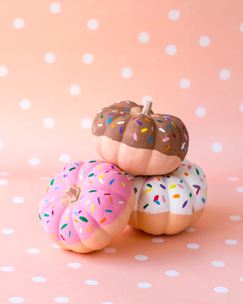 citrouille peinture diy halloween donnut