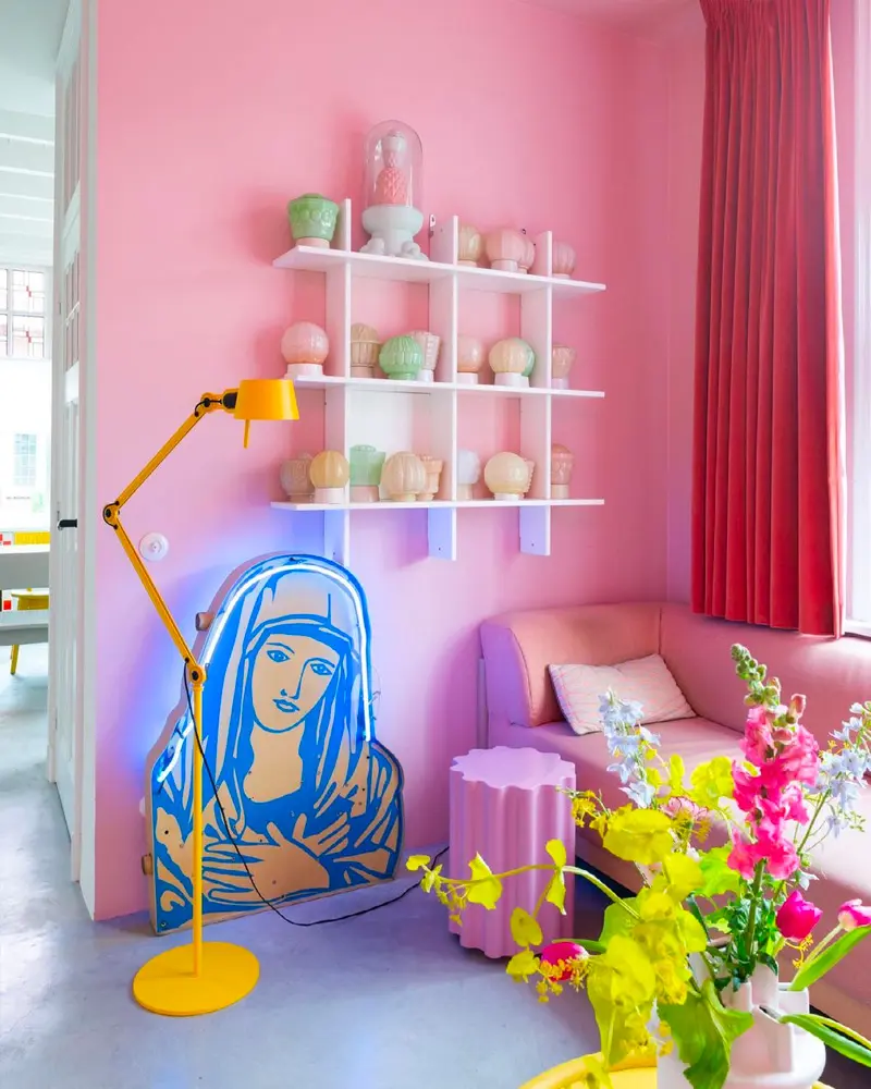deco appartement moderne rose salon