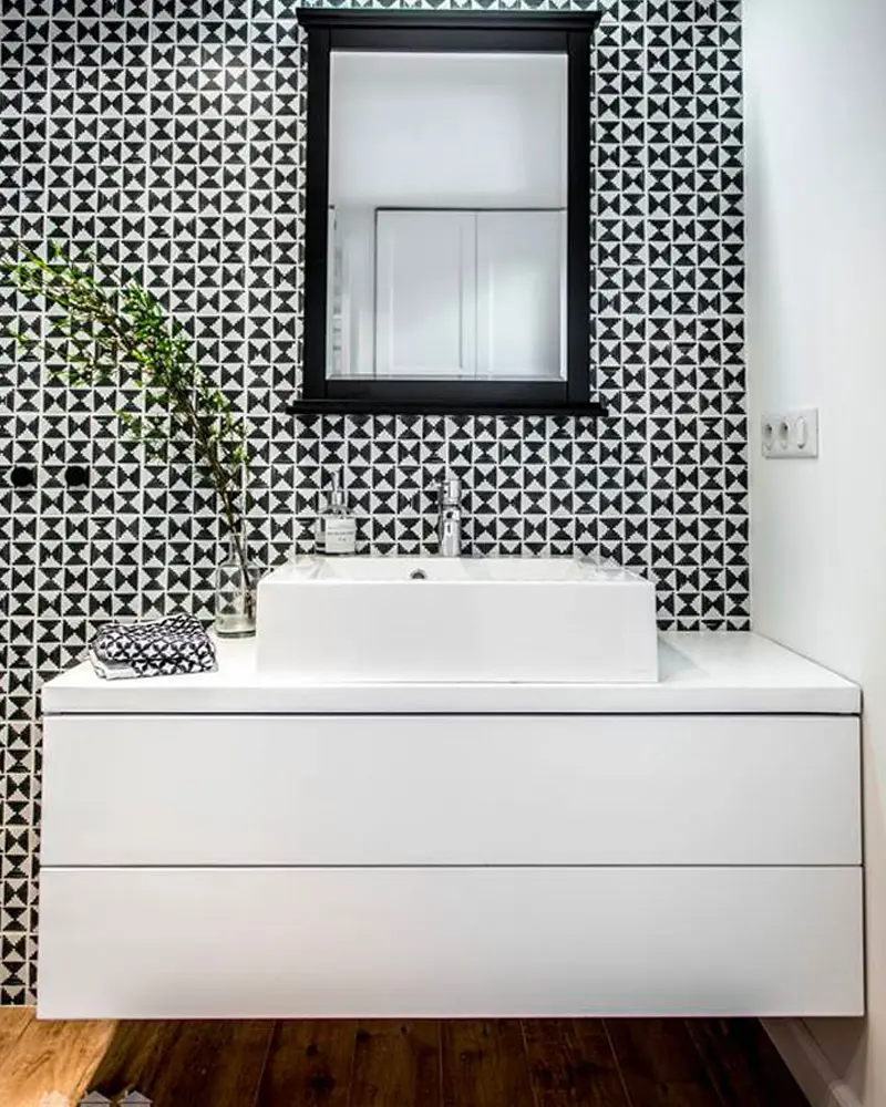 deco loft industriel chic rose salle de bain