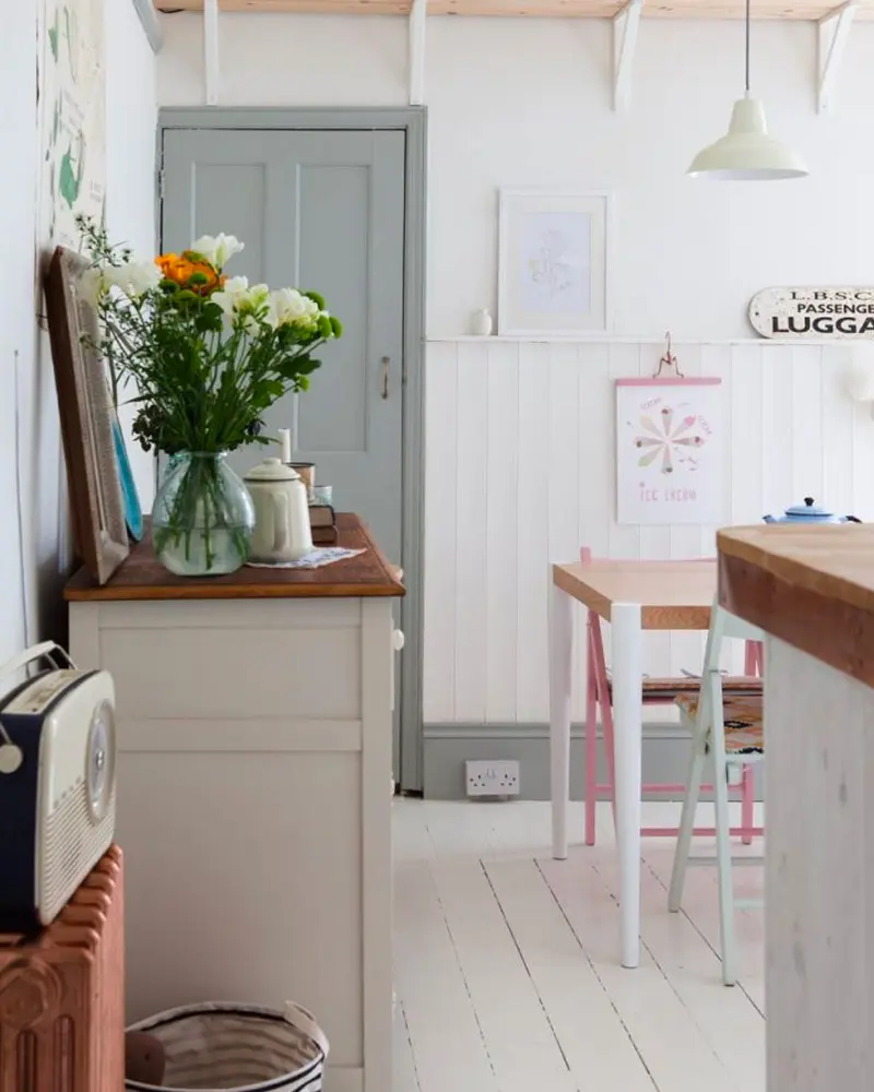 deco maison campagne rose cuisine