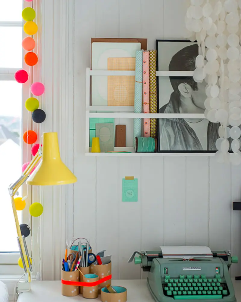deco maison scandinave pastel bureau