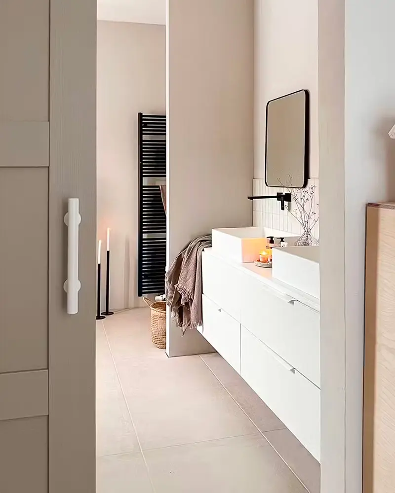 deco petite salle de bain porte coulissante