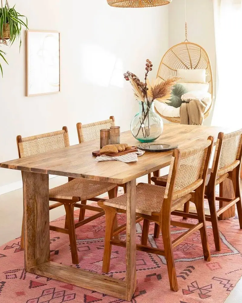 deco salle a manger nature boheme