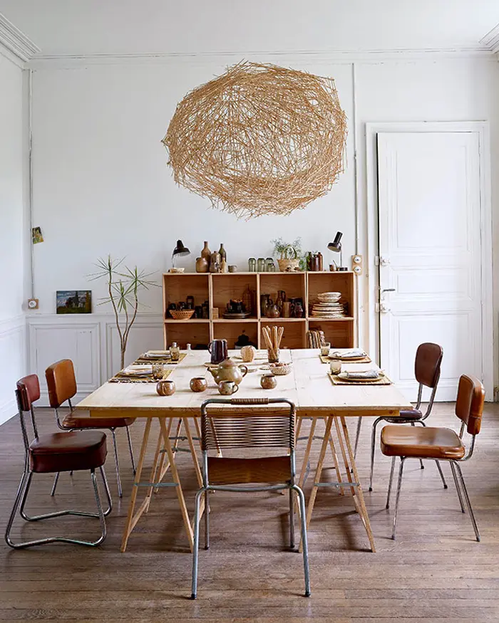 deco salle a manger recup