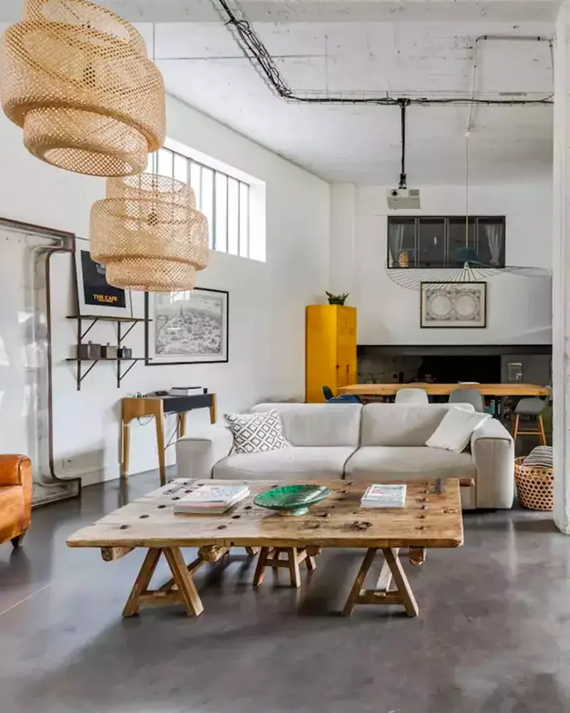 deco salon recup beton