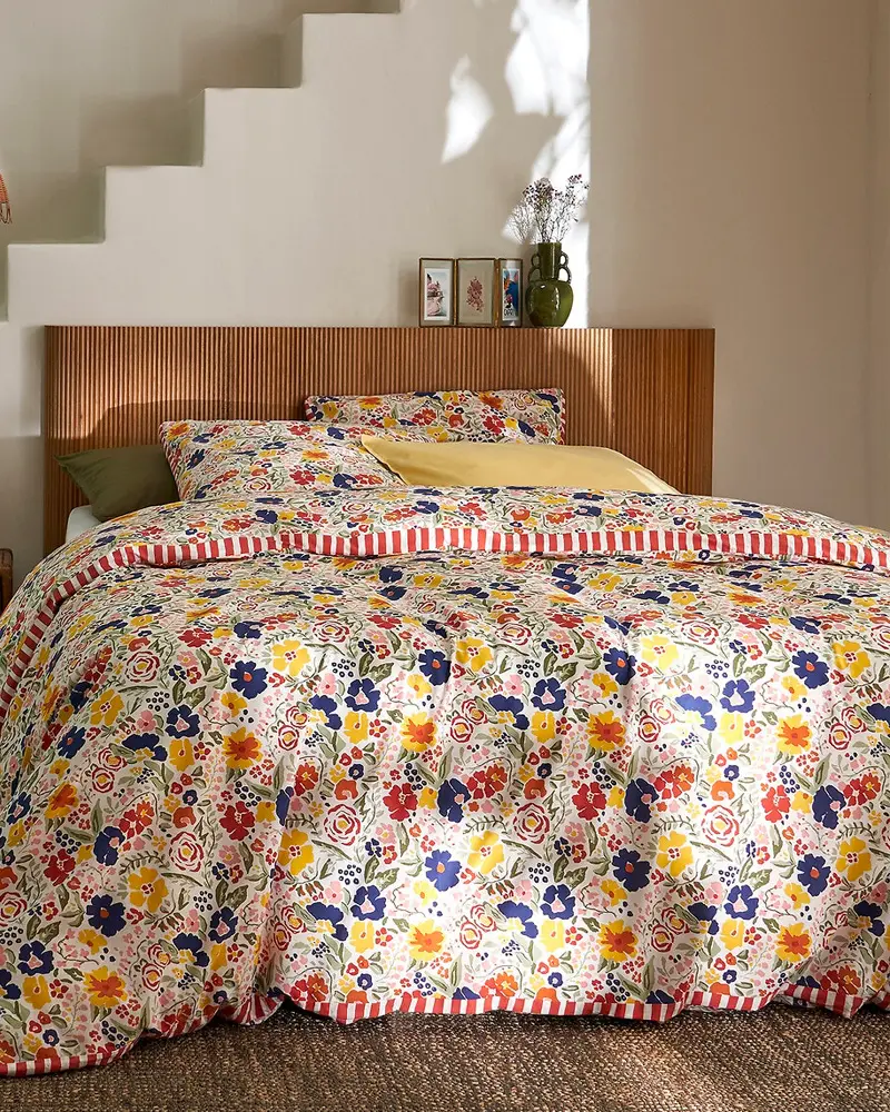 linge de lit floral