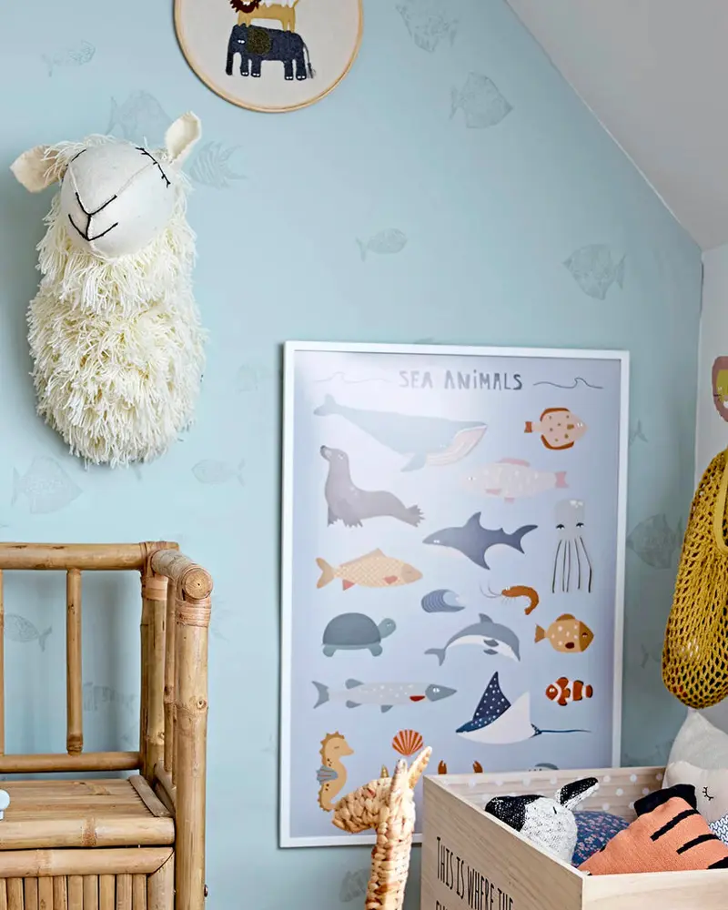 deco chambre bebe mouton trophée