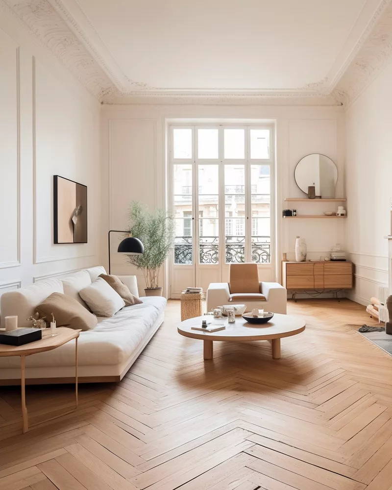 deco salon minimaliste bois