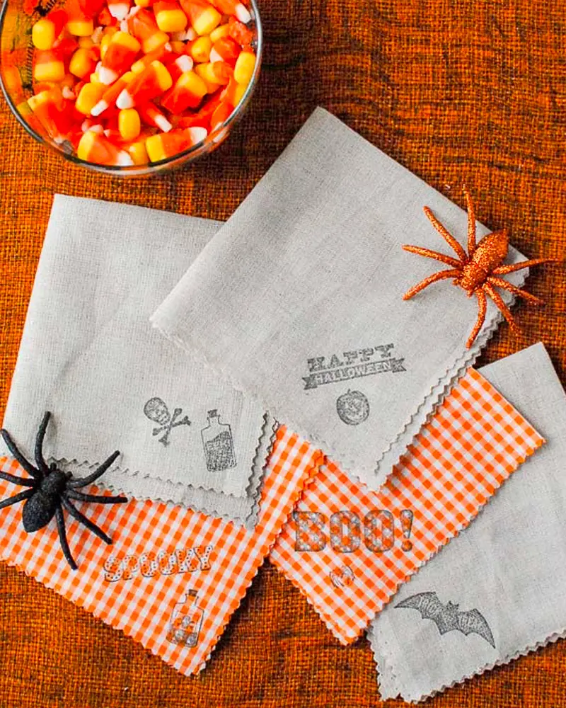 serviette diy halloween