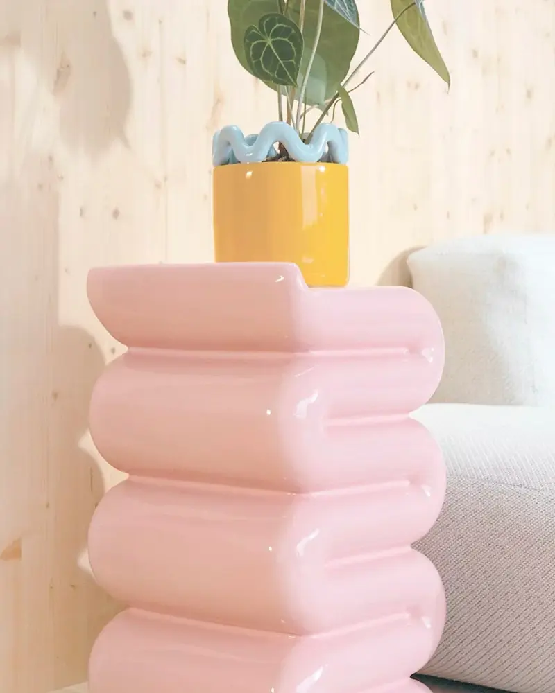 table appoint rose ondulee