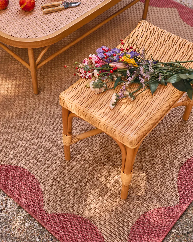 tabouret rotin