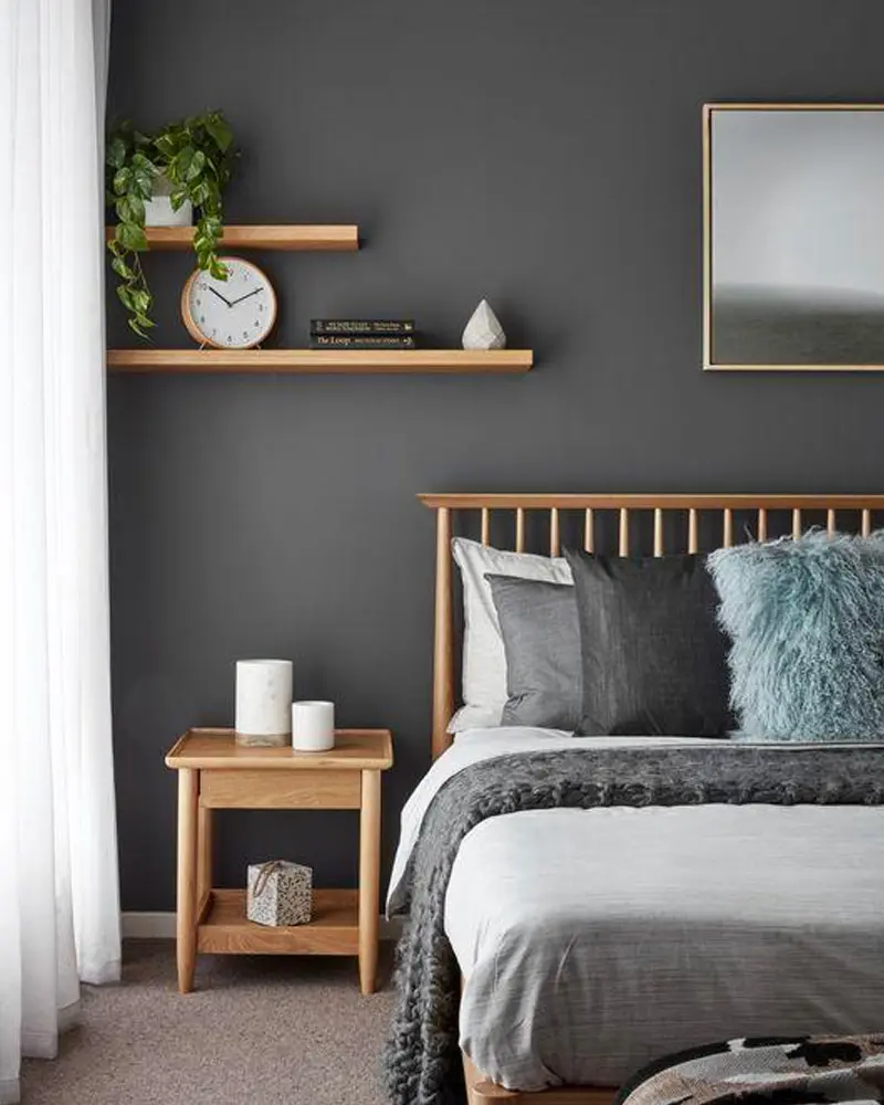 deco chambre scandinave gris