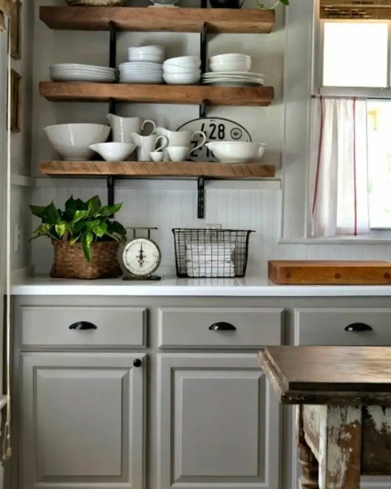 deco cuisine campagne gris
