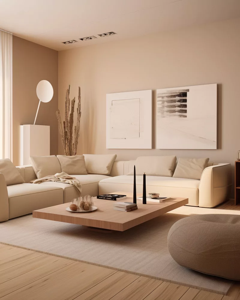 deco minimaliste salon beige