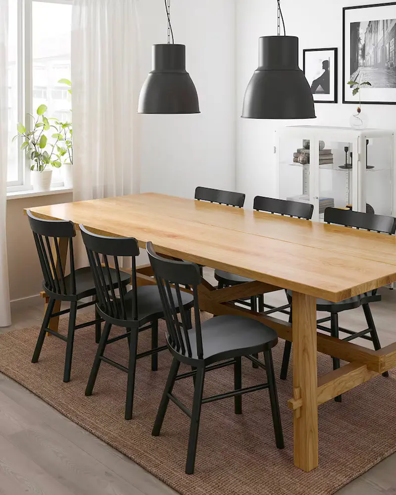 deco salle a manger scandinave noir bois