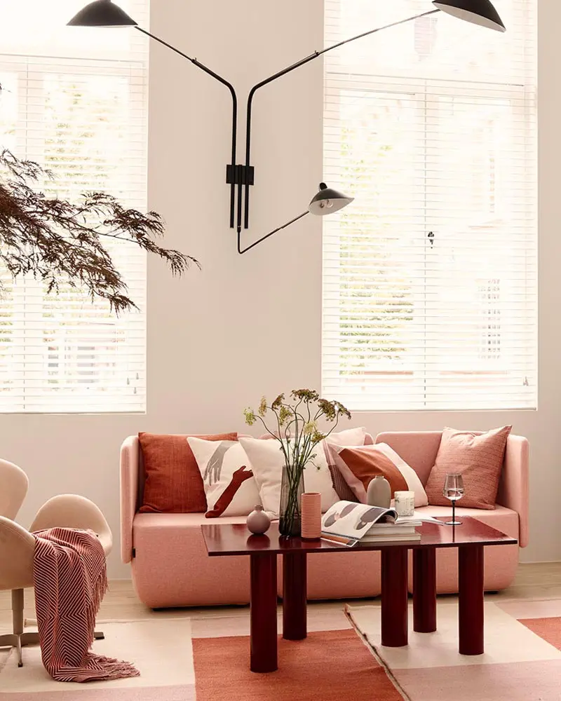 deco salon moderne terracotta