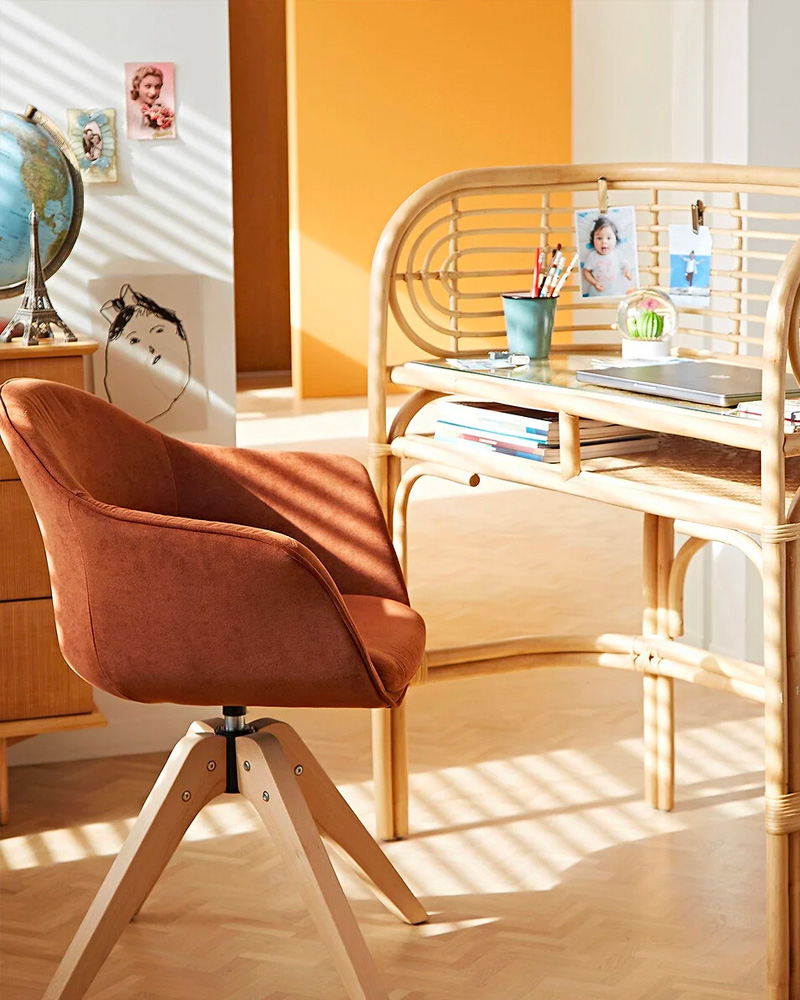 fauteuil bureau terracotta