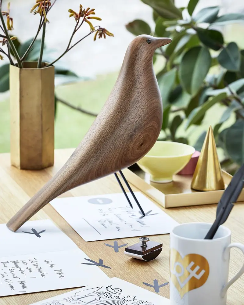 oiseau décoratif noyer