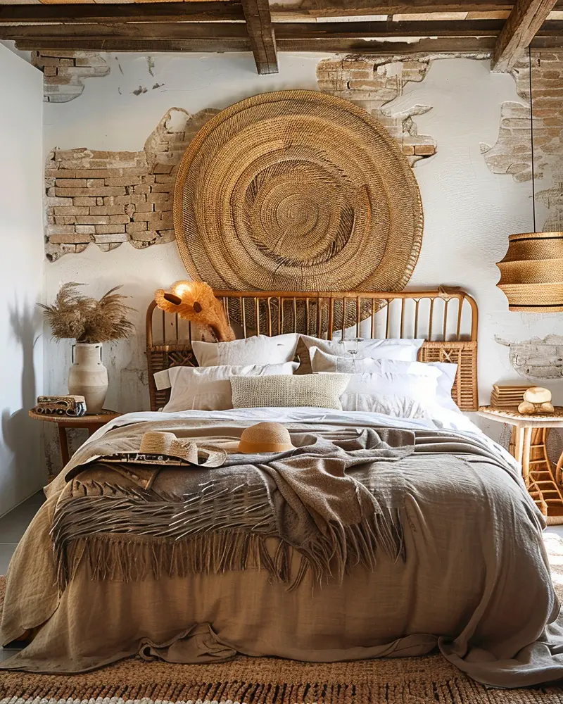 deco chambre rotin